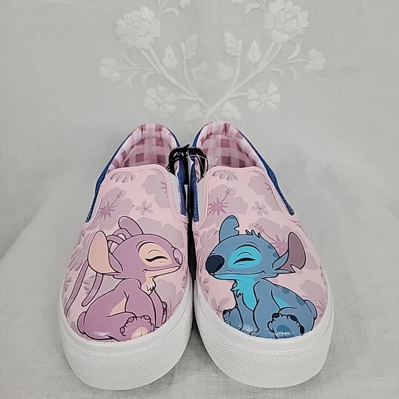 Women's Disney Stitch Low Top Slip On Sneaker Shoes Size 8.5 New - Picture 5 of 10